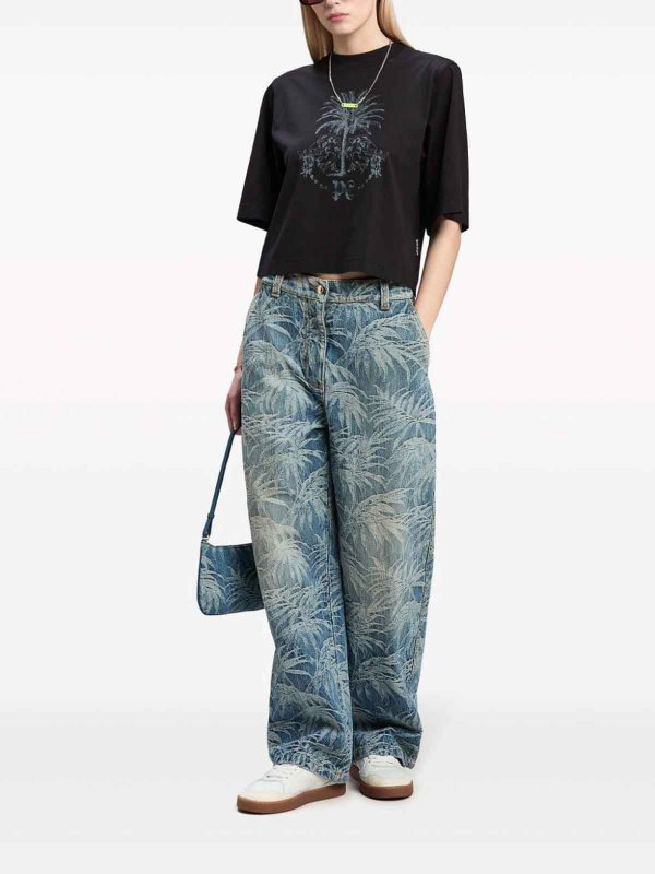 Palm Angels: T-shirts online - T-Shirt - Noir