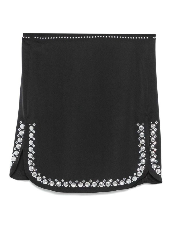 RABANNE: Mini jupes - Jupe Midi - Noir