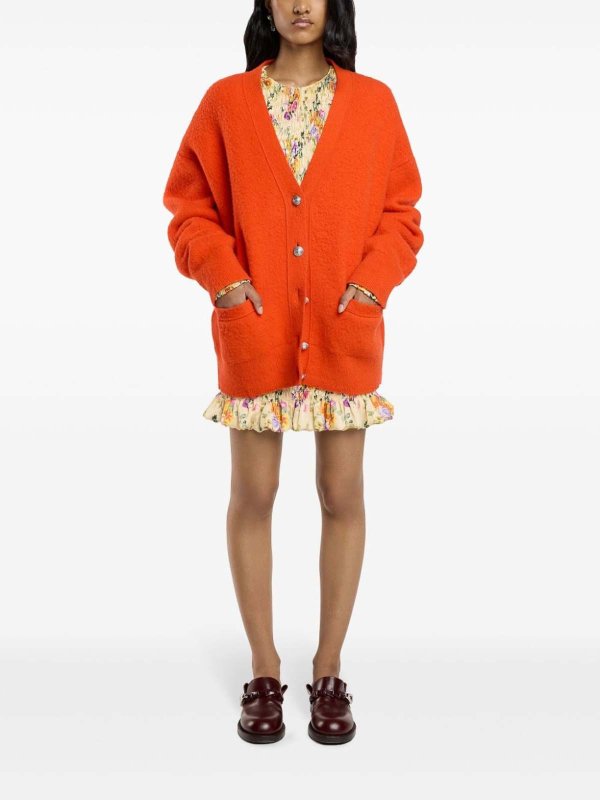 RABANNE: Cardigans online - Cardigan - Orange