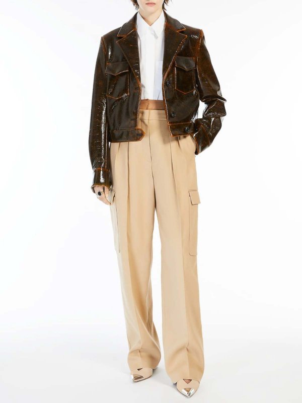 SPORTMAX: casual trousers online - Verbas Low-Waisted Cargo Trousers