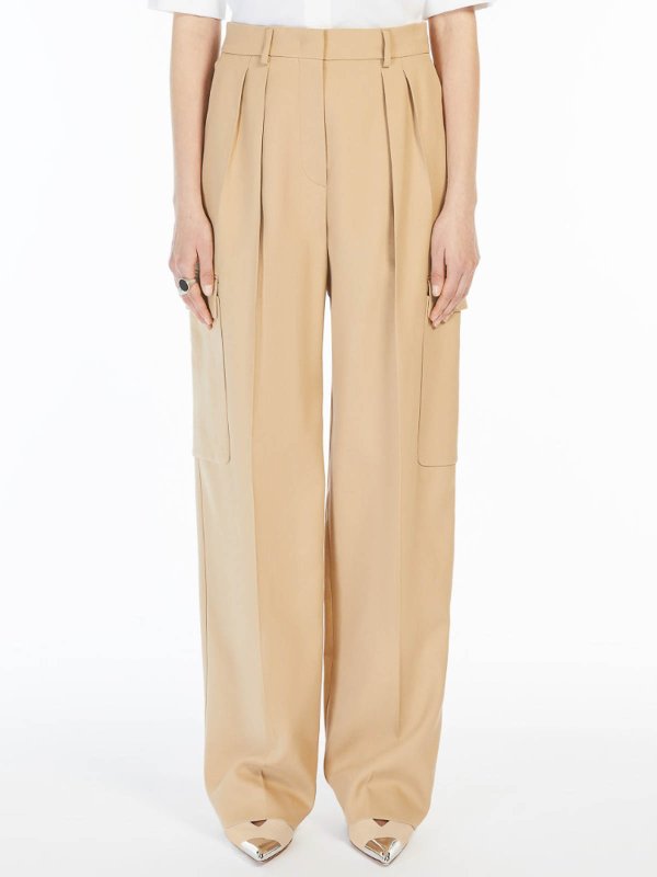 The Best Shops SPORTMAX: casual trousers - Verbas Low-Waisted Cargo Trousers