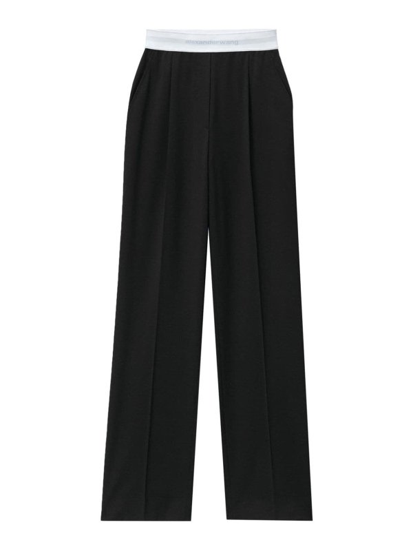 ALEXANDER WANG: casual trousers - Long Pants With Logo Band