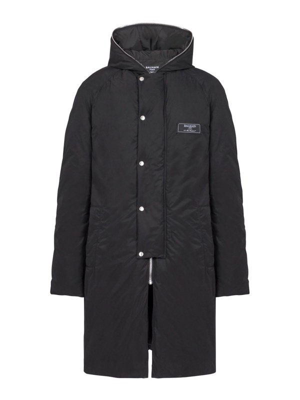 Balmain: giacche casual - Piumino lungo Label