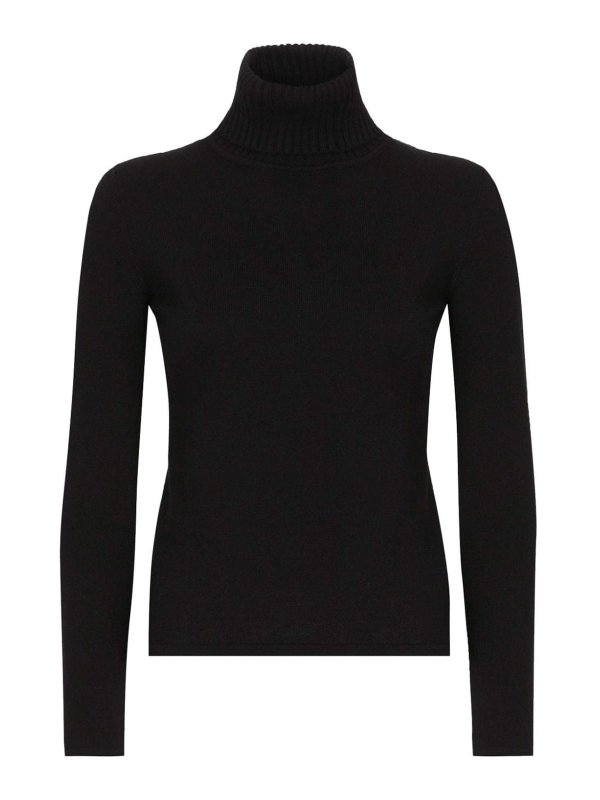 DOLCE & GABBANA: crew necks - Black Sicily Cashmere Sweater