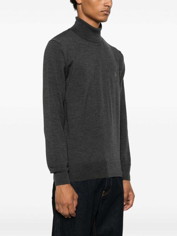 ETRO buy online Maglione A Collo Alto Con Ricamo Pegaso