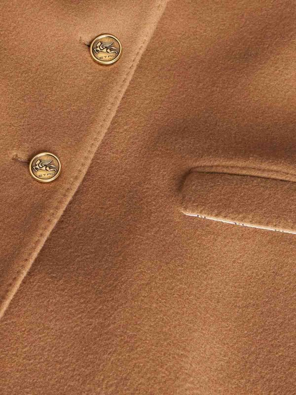 The Best Shops ETRO: short coats - Coat With Engraved Logo