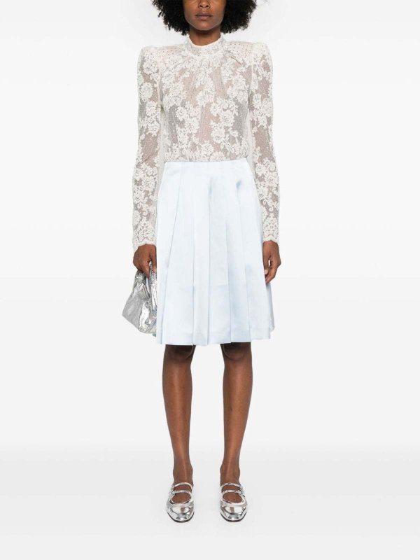 Self Portrait: Faldas media pierna y semilargas online - Falda Semilarga - Azul