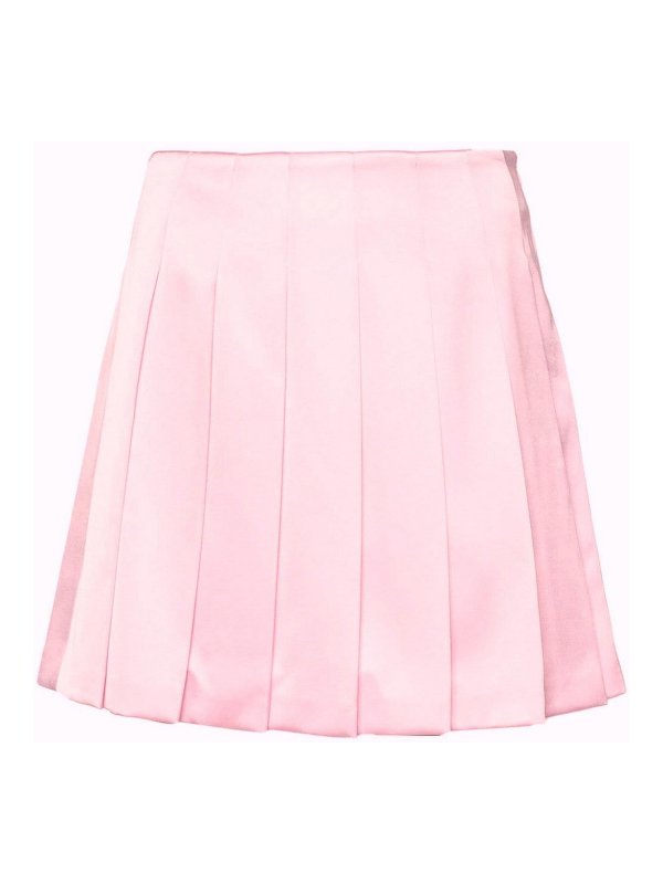 Self Portrait: gonne al ginocchio  e longuette - Minigonna in raso con autoritratto