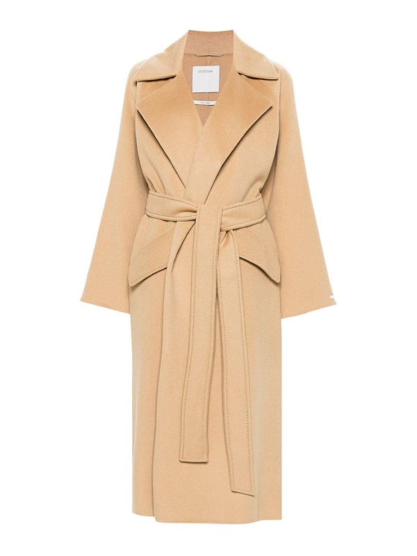 SPORTMAX: ショートコート - ショートコート - ベージュ