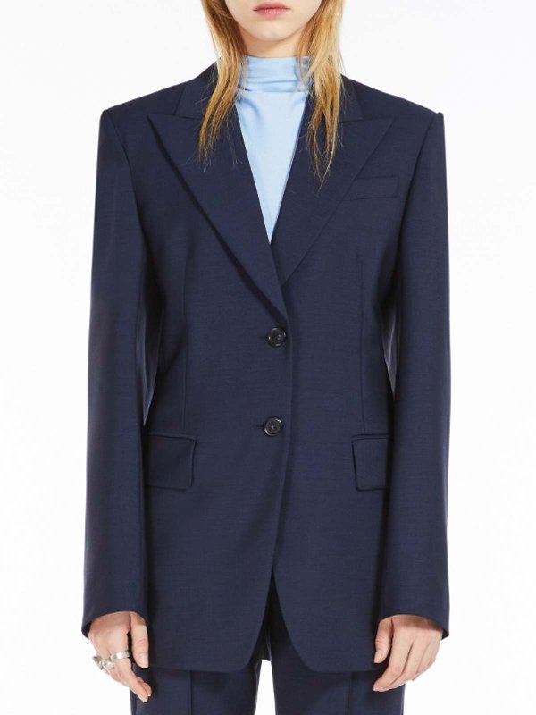 The Best Shops SPORTMAX: blazers - Benares Slim Fit Tailored Blazer