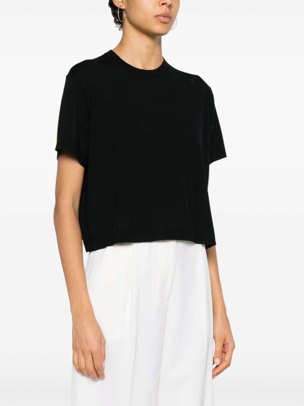 Theory: t-shirts online - Crop Wool T-Shirt