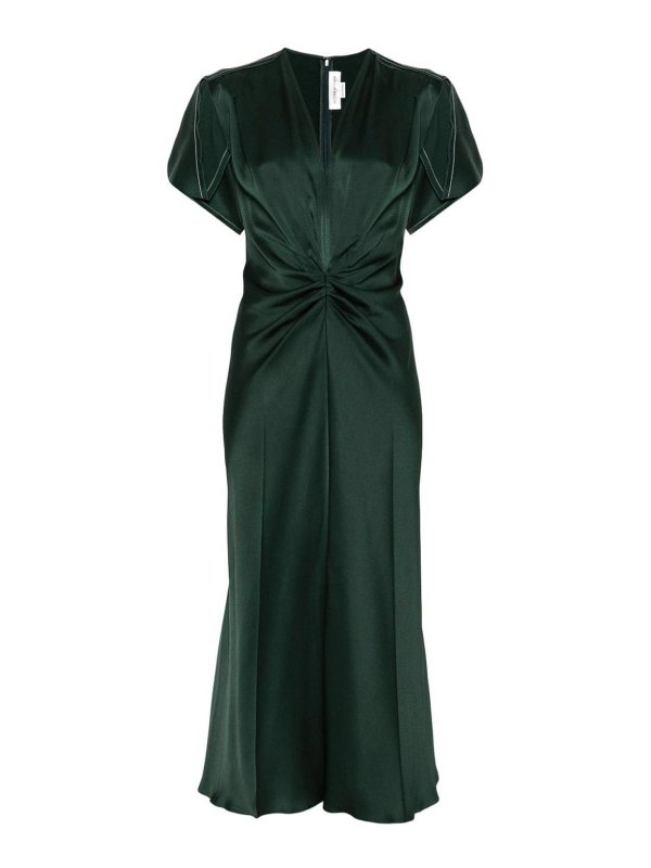 VICTORIA BECKHAM: マキシドレス - マキシドレス - ダークグリーン