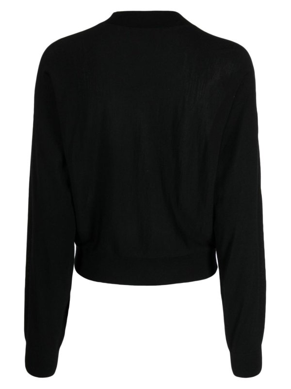 Theory: Suéteres con cuello pico online - Suéter Cuello Redondo - Negro