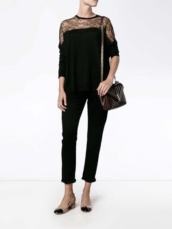 VALENTINO: クルーネック online - クルーネック - 黒