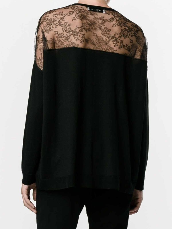 クルーネック - 黒 shop online: VALENTINO