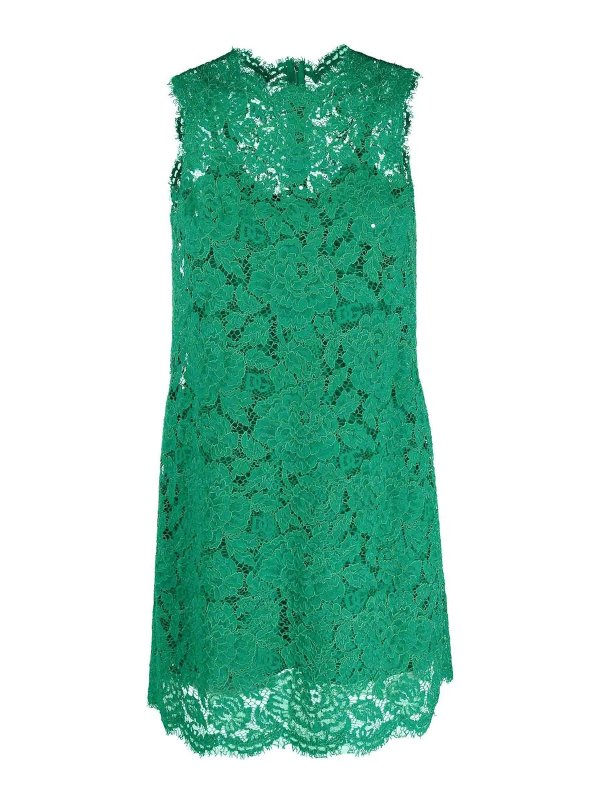 DOLCE & GABBANA: ショートドレス - ショートドレス - 緑