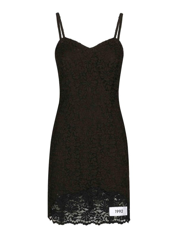 DOLCE & GABBANA: ショートドレス - ショートドレス - 黒