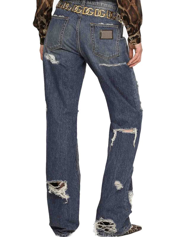 DOLCE & GABBANA: ストレートジーンズ online - ストレートジーンズ - ブルー