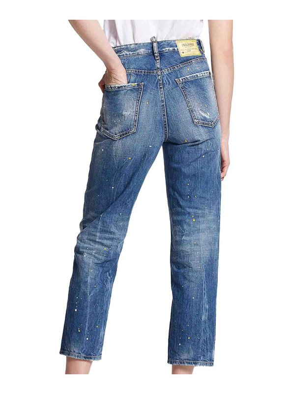 DSQUARED2: Jeans à jambe droite online - Jean Droit - Bleu