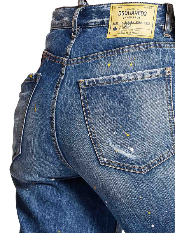 The Best Shops DSQUARED2: Jeans à jambe droite - Jean Droit - Bleu