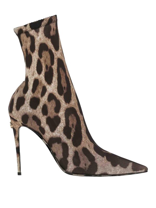 DOLCE & GABBANA: ブーティー - アンクルブーツ - ブラウン