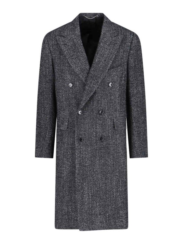 CESARE ATTOLINI NAPOLI: short coats - Double-breasted coat