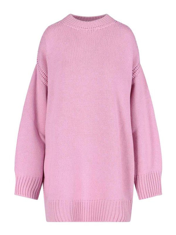 SA SU PHI: Strickpullover mit Rundhalsausschnitt - Rundhalspullover - Nude