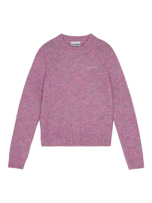 GANNI: crew necks - Alpaca Cotton Mix O-Neck