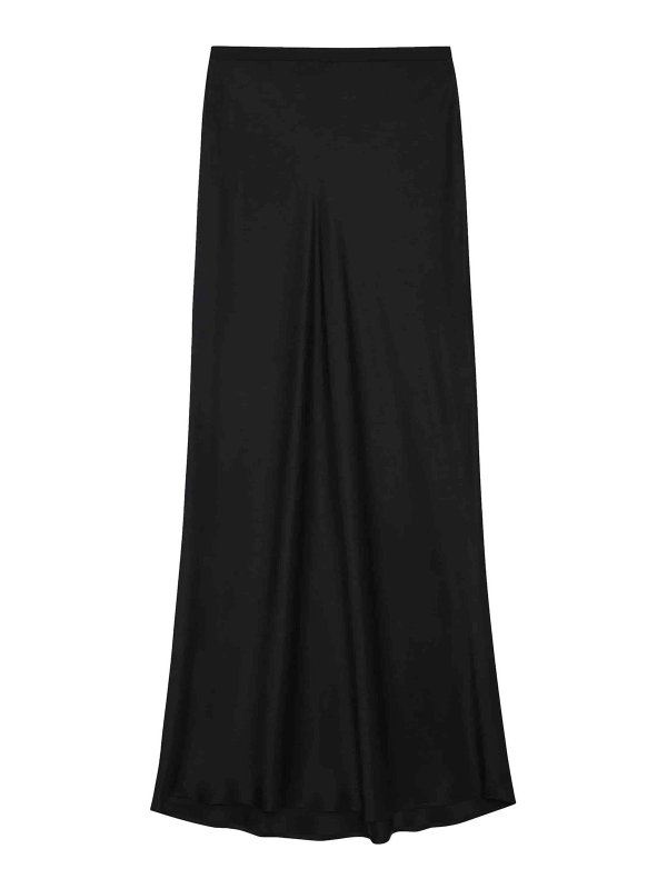 ANINE BING: Knee length skirts & Midi - Bar Silk Maxi Skirt