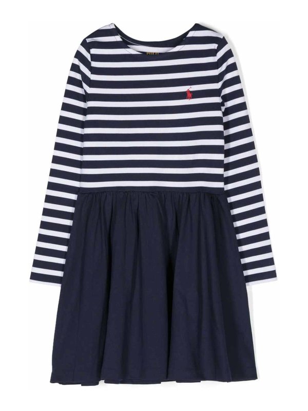 POLO RALPH LAUREN: ニーレングスドレス - 膝丈ドレス - ブルー