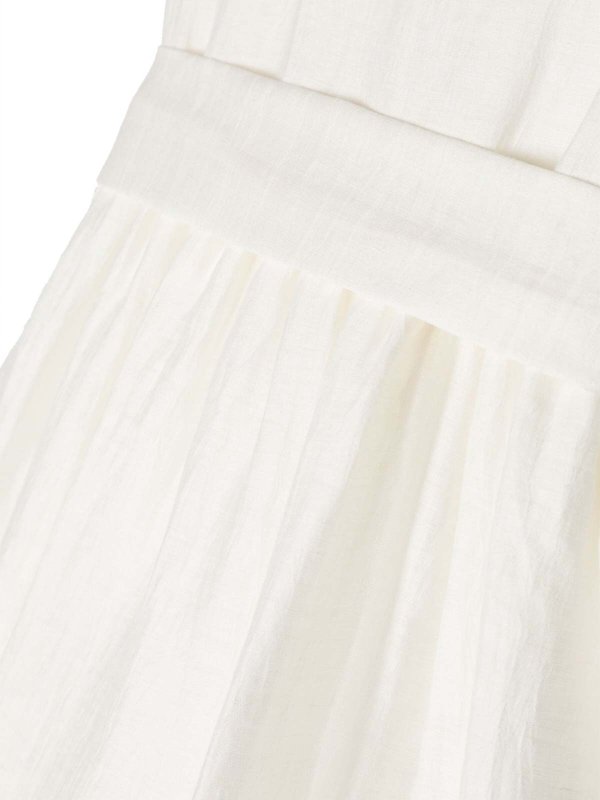 The Best Shops Il Gufo: Knielange Kleider - Knielanges Kleid - Weiß