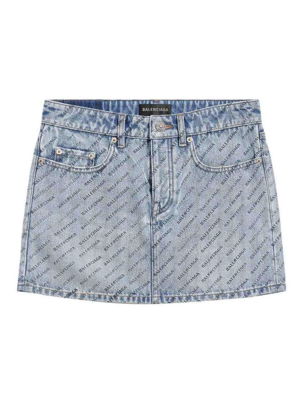 BALENCIAGA: Miniröcke - Midirock - Blau