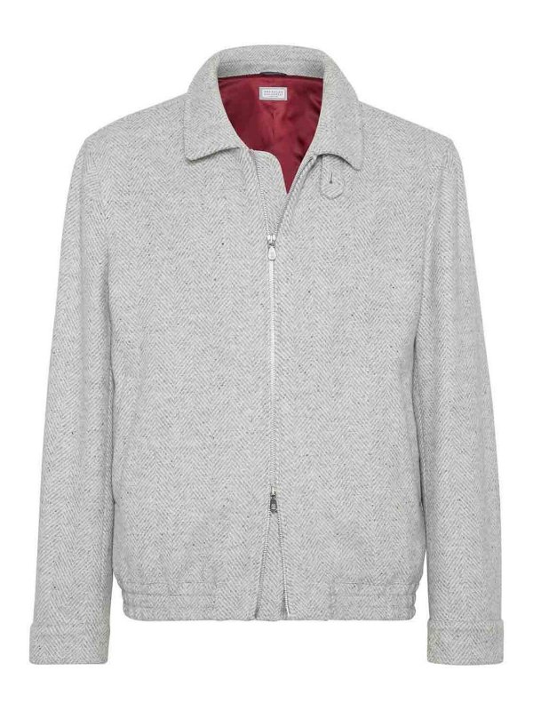 BRUNELLO CUCINELLI: ブレザー - ブレザー - グレー