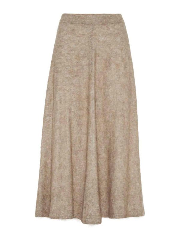 BRUNELLO CUCINELLI: Knee length skirts & Midi - Waisted Midi Skirt