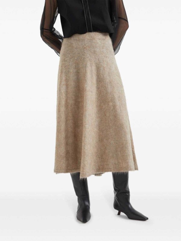 The Best Shops BRUNELLO CUCINELLI: Knee length skirts & Midi - Waisted Midi Skirt