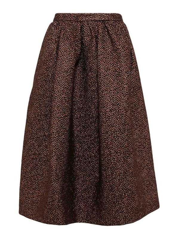 DRIES VAN NOTEN: Faldas media pierna y semilargas - Falda Semilarga - Marrón