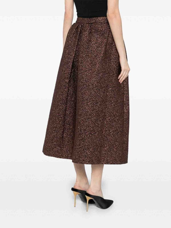 The Best Shops DRIES VAN NOTEN: Faldas media pierna y semilargas - Falda Semilarga - Marrón