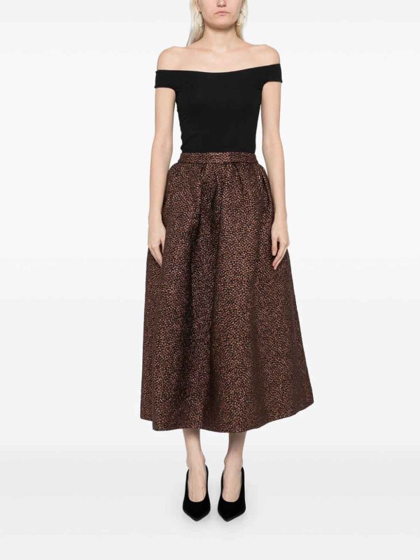 Falda Semilarga - Marrón shop online: DRIES VAN NOTEN