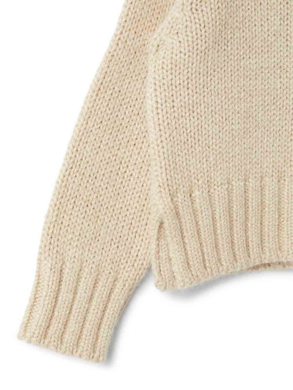 Il Gufo: Strickpullover mit Rundhalsausschnitt online - Rundhalspullover - Beige