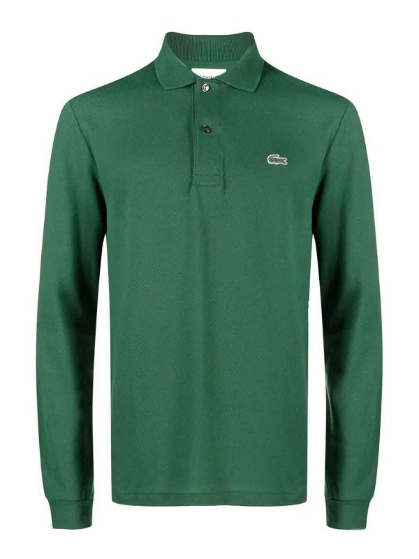 LACOSTE: polo shirts - Patch Cotton Polo Shirt