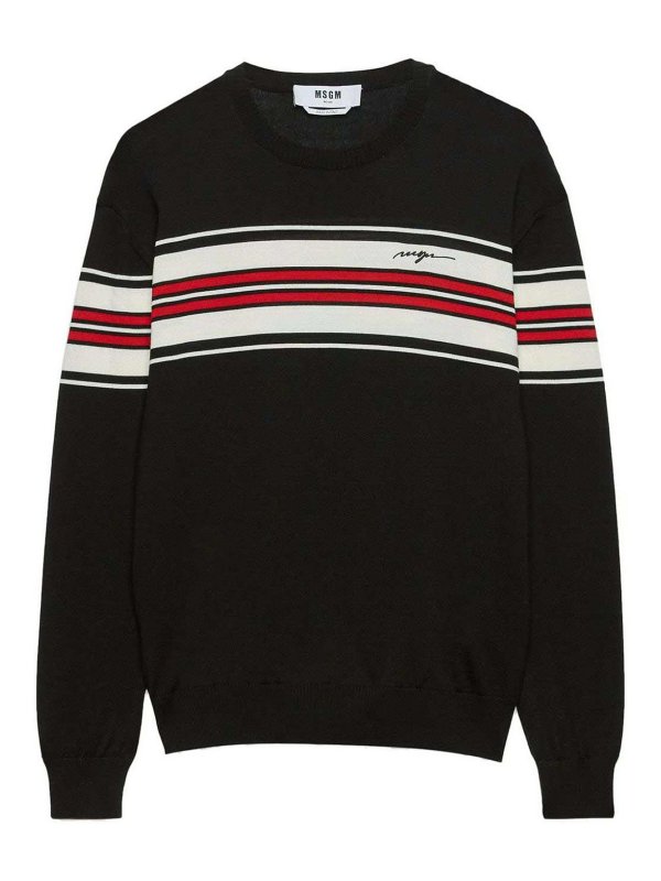 m.s.g.m.: クルーネック - クルーネック - 黒