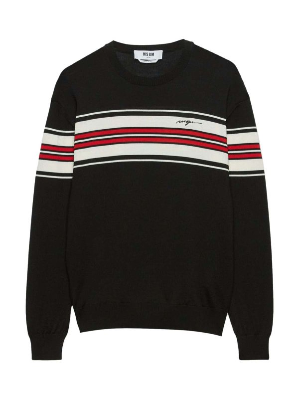 m.s.g.m.: クルーネック online - クルーネック - 黒