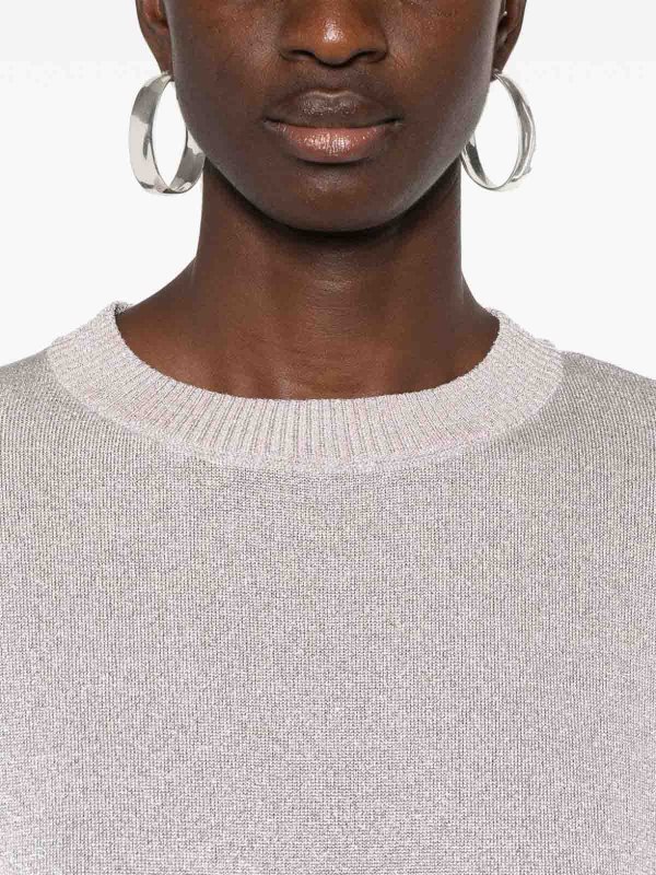 MISSONI: crew necks online - Metallic Knit Jumper