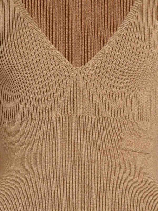 PATOU: crew necks online - Neck Ribbed Sweater