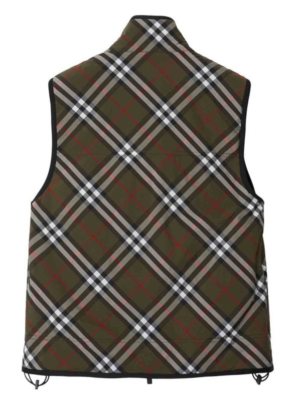 BURBERRY: gilet online - Gilet imbottito a quadri