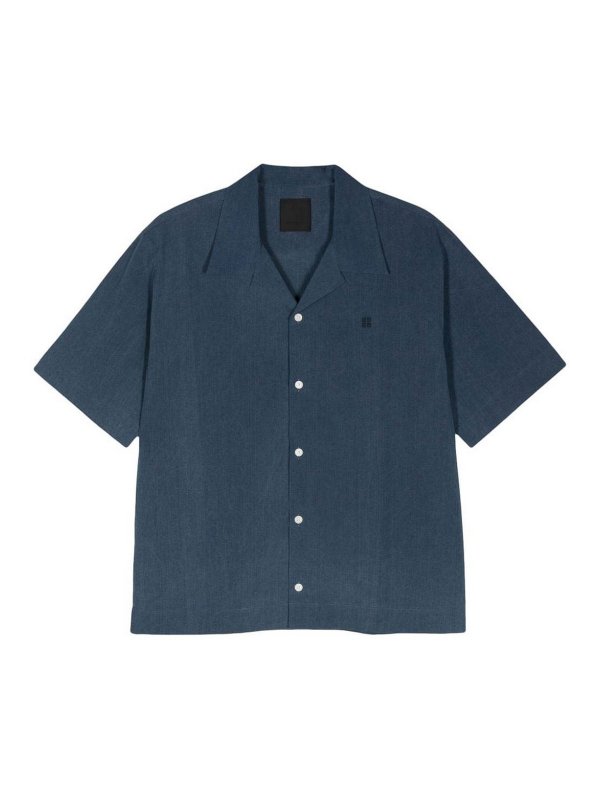 GIVENCHY: shirts - Embroidered Chambray Shirt