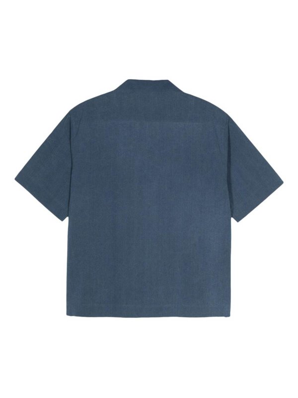 GIVENCHY: shirts online - Embroidered Chambray Shirt