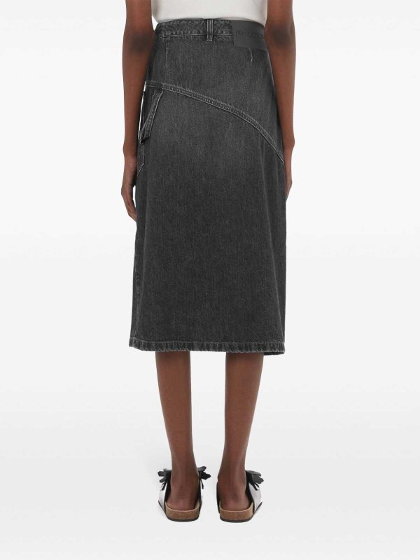 J.W. ANDERSON: Knee length skirts & Midi online - Twisted Denim Midi Skirt