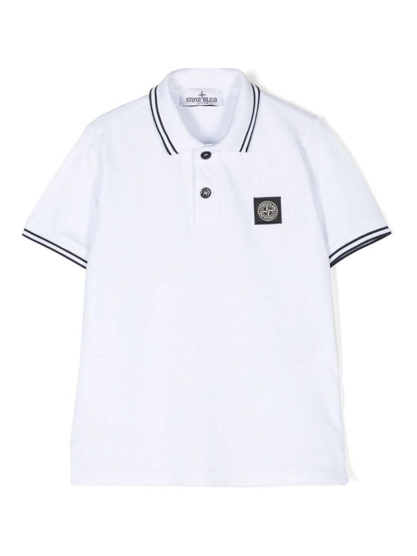 Stone Island Junior: Polos - Polo - Blanco