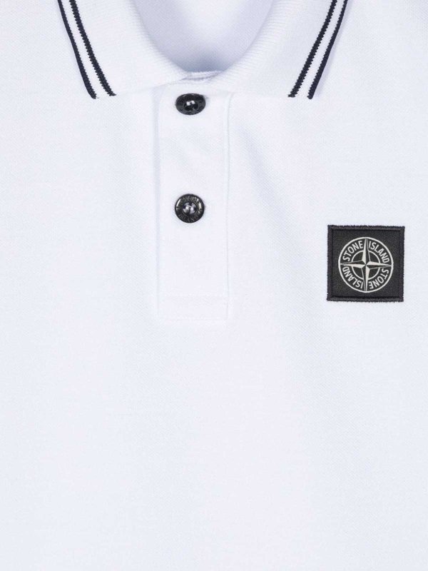 The Best Shops Stone Island Junior: Polos - Polo - Blanco